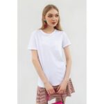 Áo phông tshirt cổ tròn basic trắng 2LTS0012 ADORE DRESS