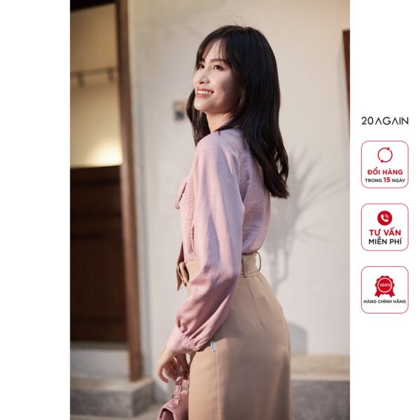 Áo sơ mi dài tay cổ nơ 20AGAIN, thanh lịch, trẻ trung ASA2251 - Hình ảnh 5