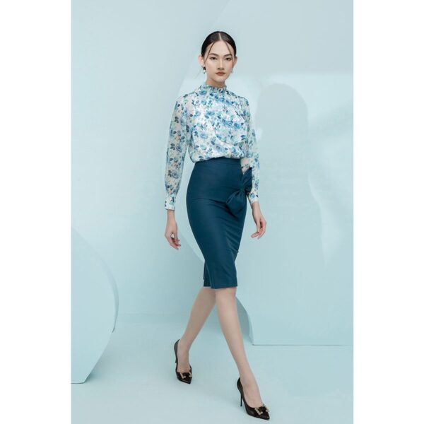 Áo Sơ mi DT cổ xếp bèo LEIKA - Hình ảnh 2