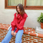 Áo Sơ mi kiểu nữ dài tay, Gime Shirt LUCETFASHION, áo kiểu tiểu thư