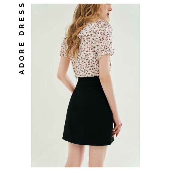 Áo sơ mi nữ cherry nhí bèo ngực 1AO1121 ADORE DRESS - Hình ảnh 4
