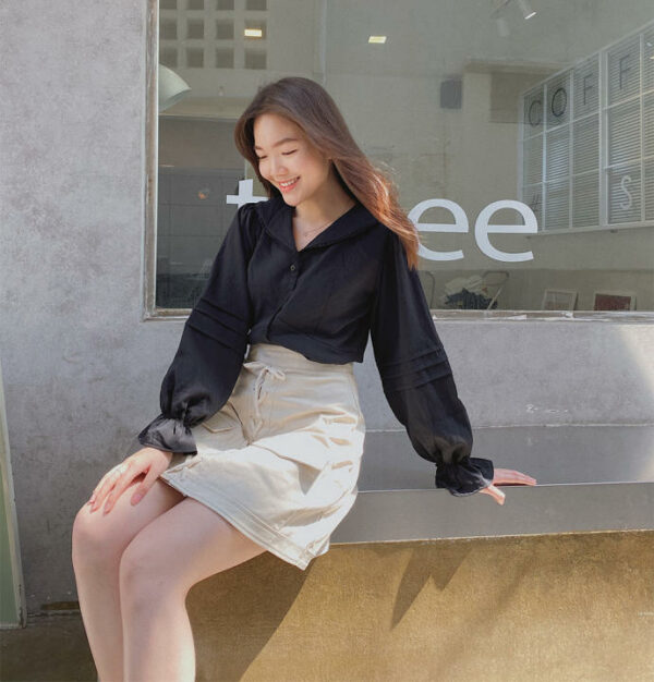 Áo sơ mi nữ Hàn Quốc, LUCETFASHION Helen Shirt, áo sơ mi nữ kiểu