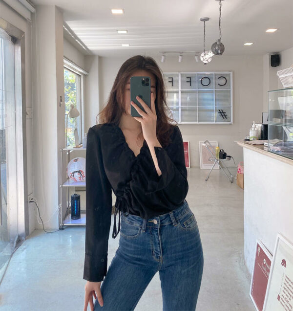 Áo sơ mi nữ kiểu, LUCETFASHION Kisserine Shirt, áo sơ mi nữ dài tay
