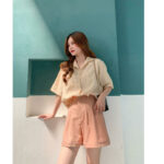 Áo sơ mi nữ tay ngắn, form suông LUCET FASHION Short sleeved shirt, áo sơ mi công sở nữ