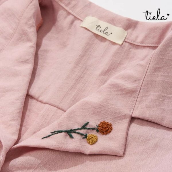Áo sơ mi thêu hoa bi TIELA - Áo sơ mi dáng công sở Bibi Shirt - Hình ảnh 4