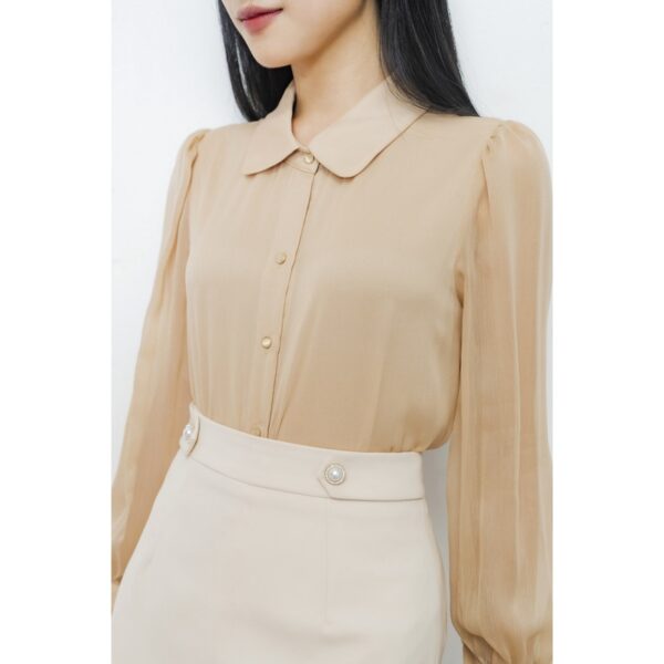 Áo Sơ Mi Tơ Cúc Trai Dáng Công Sở Design By LEMIA - 22A056 - Hình ảnh 4