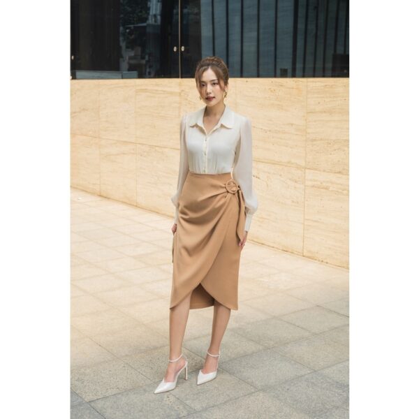 Áo Sơ Mi Tơ Cúc Trai Dáng Công Sở Design By LEMIA - 22A056