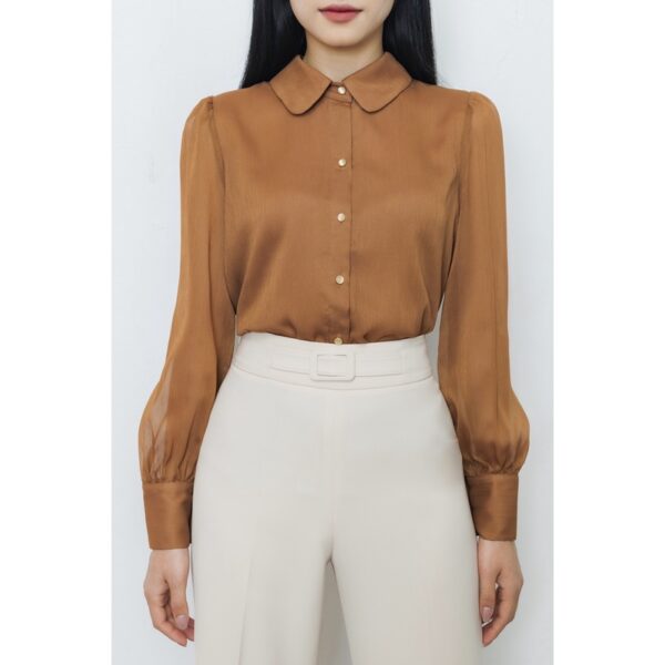 Áo Sơ Mi Tơ Cúc Trai Dáng Công Sở Design By LEMIA - 22A056 - Hình ảnh 9
