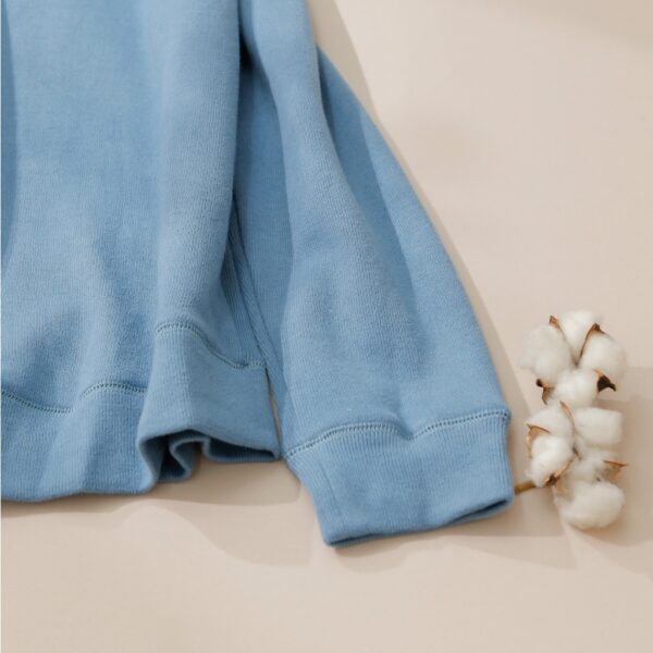 Áo Sweater Nữ MOMOCO Chất Liệu Nỉ Dày Dặn, Ấm Áp Màu Xanh/Đen M2930 - Ảnh 4