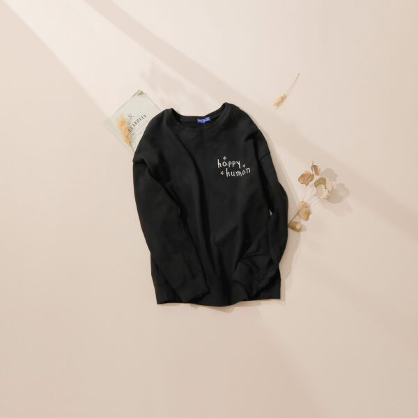 Áo Sweater Nữ MOMOCO Chất Liệu Nỉ Dày Dặn, Ấm Áp Màu Xanh/Đen M2930 - Ảnh 5
