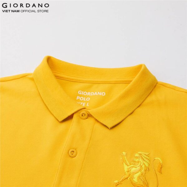 Áo Thun Có Cổ Nam Logo Lion Giordano 01010222 - Hình ảnh 4