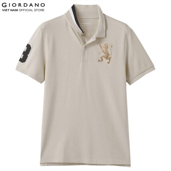 Áo Thun Có Cổ Nam Logo Lion Giordano 01010222 - Hình ảnh 5