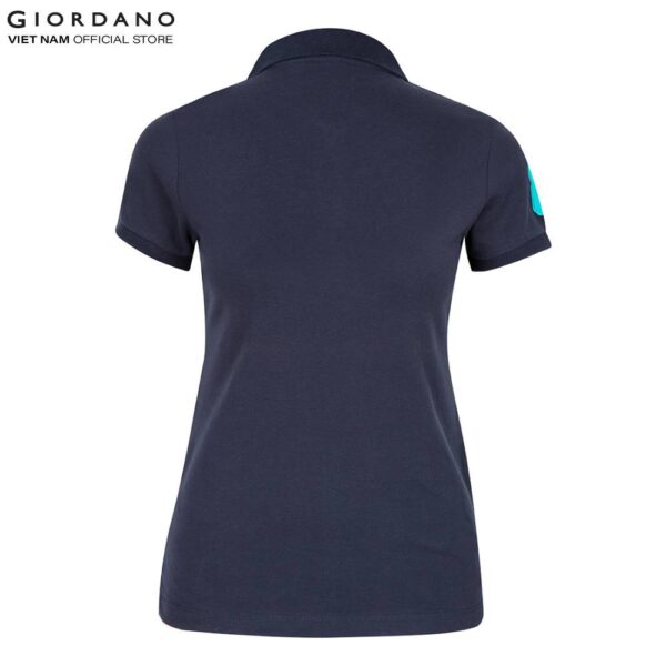 Áo Thun Nữ Giordano Polo Màu Xanh Đen 0531621026 - Hình ảnh 3