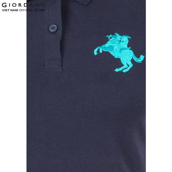 Áo Thun Nữ Giordano Polo Màu Xanh Đen 0531621026 - Hình ảnh 5