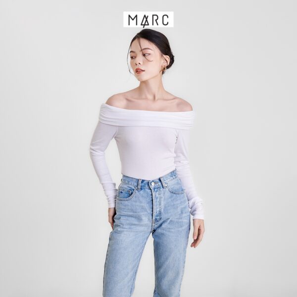 Áo thun nữ MARC FASHION gân tay dài trễ vai FALH0409 - Hình ảnh 3