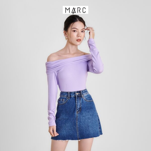 Áo thun nữ MARC FASHION gân tay dài trễ vai FALH0409 - Hình ảnh 4