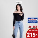 Áo thun nữ MARC FASHION gân tay dài trễ vai FALH0409