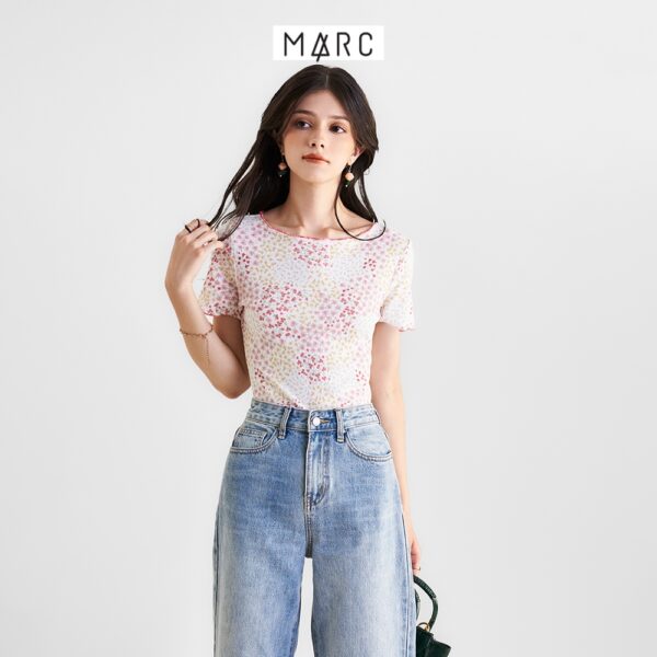 Áo thun nữ MARC FASHION hoa cuốn biên FATN0493 - Hình ảnh 2