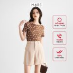 Áo thun nữ MARC FASHION hoa cuốn biên FATN0493