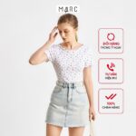 Áo thun nữ MARC FASHION hoa cuốn biên FATN0493