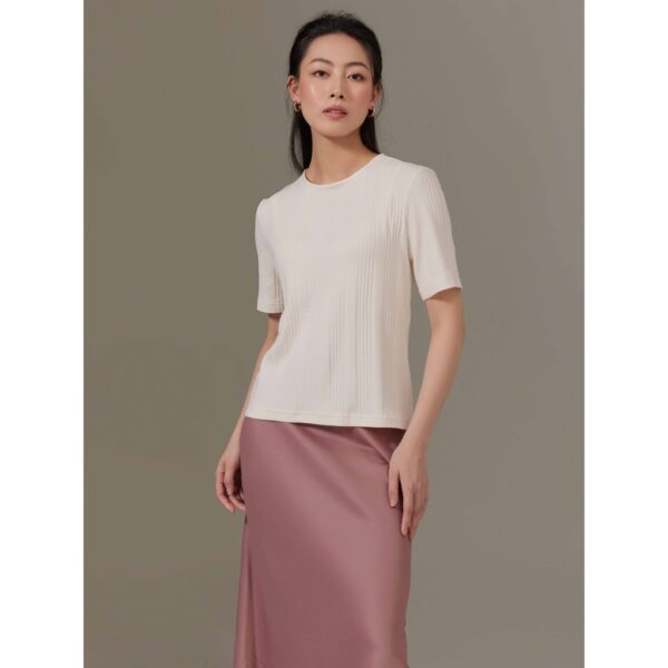 Áo thun nữ trắng Mauve Cream White Tee