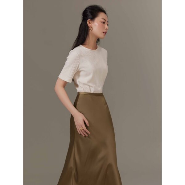 Áo thun nữ trắng Mauve Cream White Tee - Hình ảnh 8