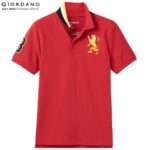 Áo Thun Nam Polo Logo Sư Tử Giordano 01018222