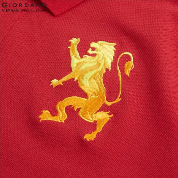 Áo Thun Nam Polo Logo Sư Tử Giordano 01018222 - Ảnh 3
