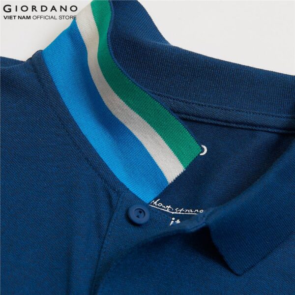 Áo Thun Nam Polo Logo Sư Tử Giordano 01018222 - Ảnh 6