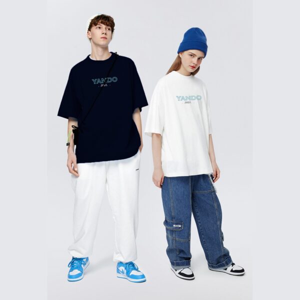 Áo Thun Tay Lỡ Nam Nữ Form Rộng YANDO OUTFITS ART001 Cotton 2 Chiều - Hình ảnh 6
