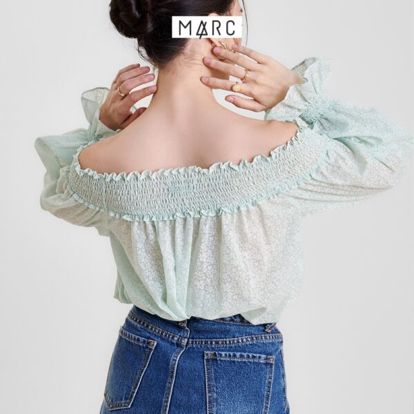 Áo trễ vai nữ MARC FASHION tay dài form suông smocking vai CBLH0414 - Hình ảnh 7