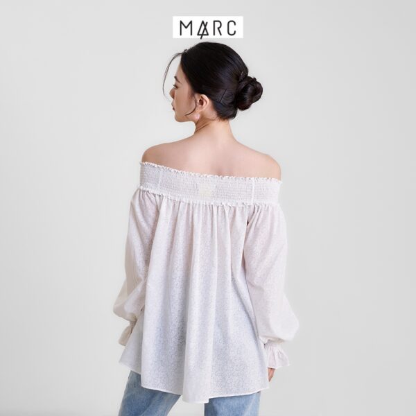 Áo trễ vai nữ MARC FASHION tay dài form suông smocking vai CBLH0414 - Hình ảnh 8