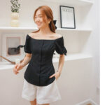 Áo trễ vai Ravita thiết kế, LUCETFASHION, áo kiểu nữ đẹp
