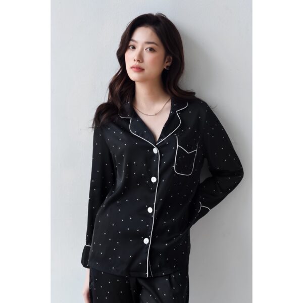 Bộ đồ lụa Pyjama Nữ LILAS BLANC Star PJ Set Chất Lụa Cao Cấp Sang Trọng Thanh Lịch - Ảnh 6