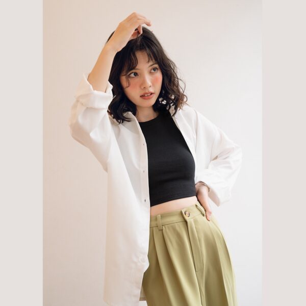 BLEUBIRD Áo sơmi vải thô dáng rộng OVERSIZED SHIRT - Hình ảnh 2