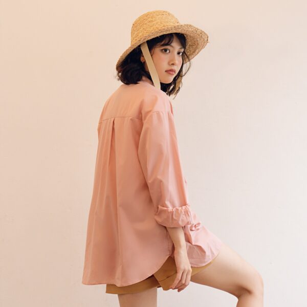 BLEUBIRD Áo sơmi vải thô dáng rộng OVERSIZED SHIRT - Hình ảnh 6