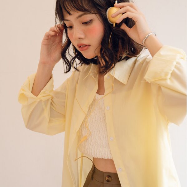 BLEUBIRD Áo sơmi vải thô dáng rộng OVERSIZED SHIRT - Hình ảnh 7