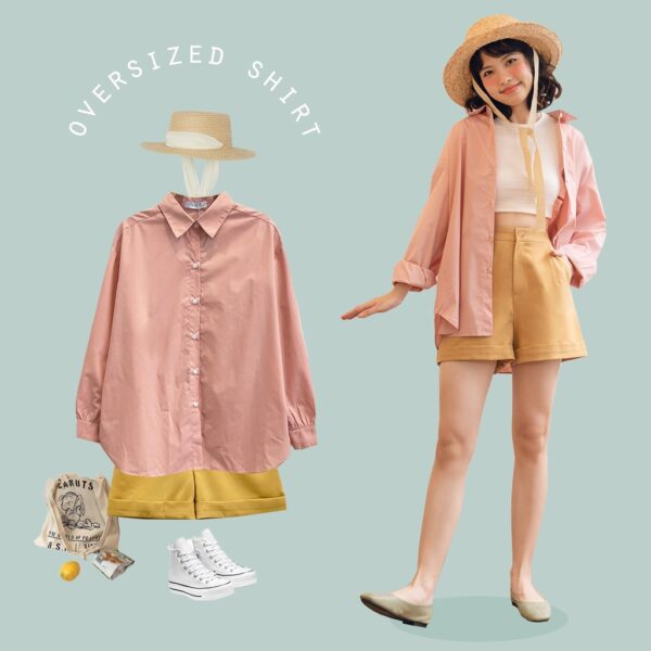 BLEUBIRD Áo sơmi vải thô dáng rộng OVERSIZED SHIRT