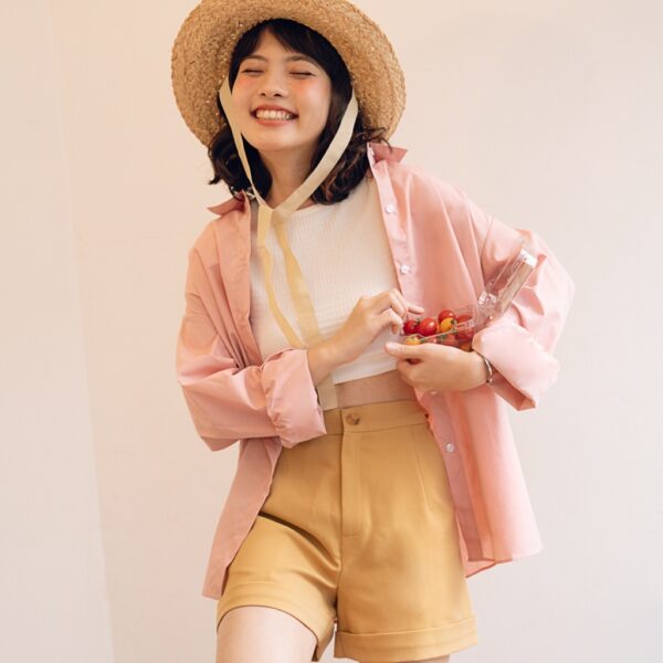 BLEUBIRD Áo sơmi vải thô dáng rộng OVERSIZED SHIRT - Hình ảnh 8