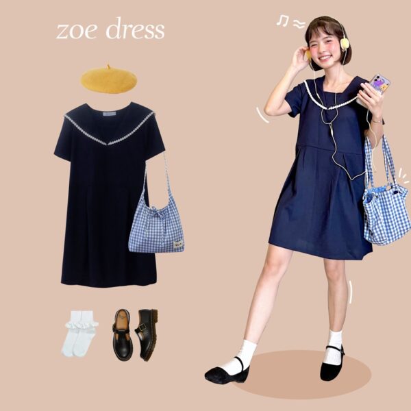 BLEUBIRD Váy suông linen thuỷ thủ ZOE DRESS - Hình ảnh 7