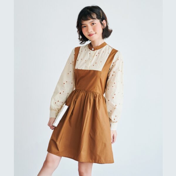 BLEUBIRD Váy thô dáng xoè phối ren AKI DRESS - Ảnh 3