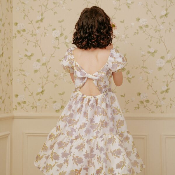 BLEUBIRD Váy voan organza in hoa nơ lưng dáng xoè VIOLET DRESS - Hình ảnh 3