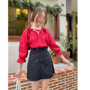 Chân váy đen chữ A Black Mini Skirt LUCETFASHION, chân váy ngắn