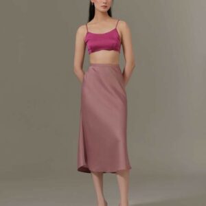 Chân váy lụa dáng đuôi cá Mauve Mermaid Skirt