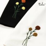 Chân váy thêu hoa bi TIELA – Chân váy chữ A công sở – Hoa bi Skirt