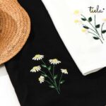 Chân váy thêu hoa cúc Daisy TIELA – Chân váy công sở chữ A – Daisy skirt