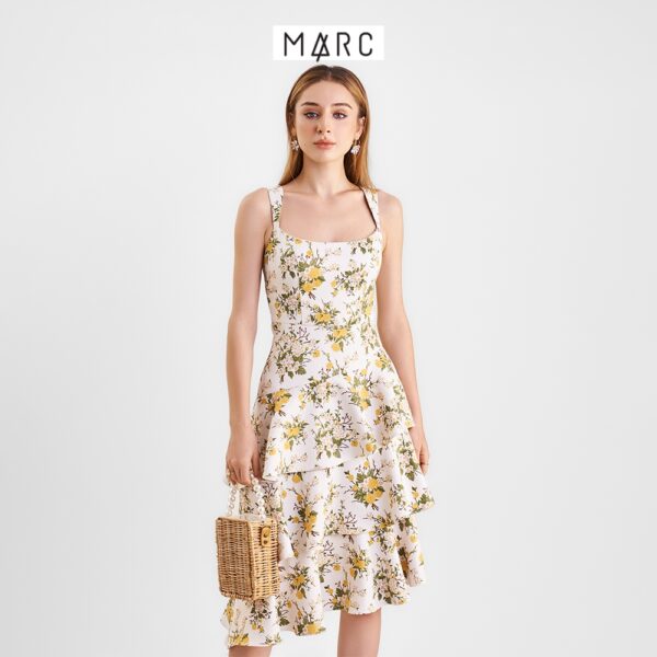 Đầm 2 dây nữ MARC FASHION hoa botanical 3 tầng bèo xéo TRVH0418 - Hình ảnh 2