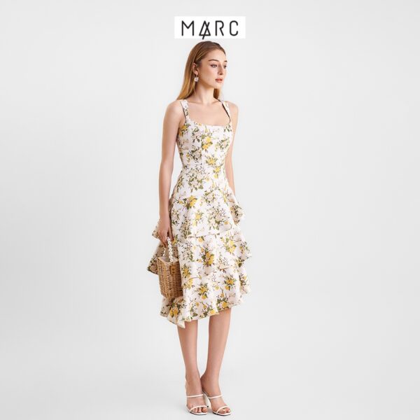 Đầm 2 dây nữ MARC FASHION hoa botanical 3 tầng bèo xéo TRVH0418 - Hình ảnh 5