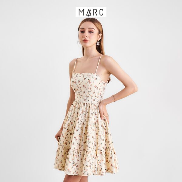 Đầm 2 dây nữ MARC FASHION nhung tăm 3 tầng CBLH0312 - Hình ảnh 5