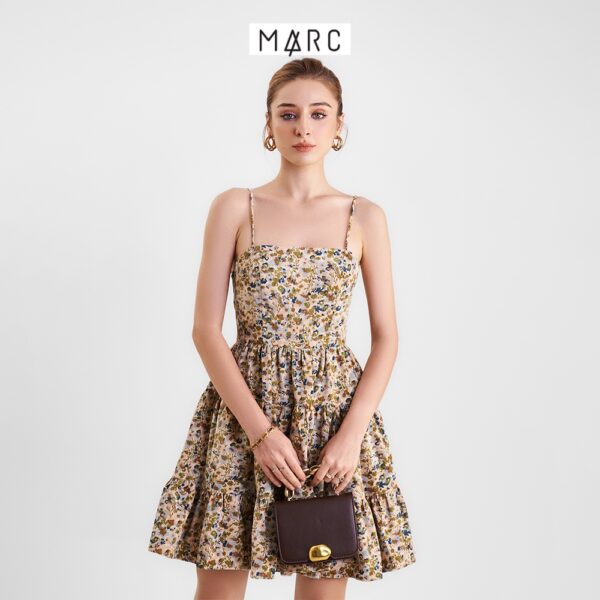 Đầm 2 dây nữ MARC FASHION nhung tăm 3 tầng CBLH0312 - Hình ảnh 7